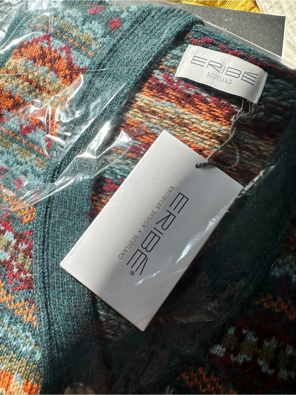 SOLD NWT SMALL Pyne & Smith Eribé Fair Isle Merino Wool Waistcoat in Prelude - Picture 4 of 7